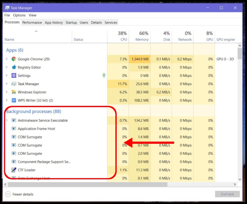 Cách tắt ứng dụng chạy ngầm bằng Task Manager 2